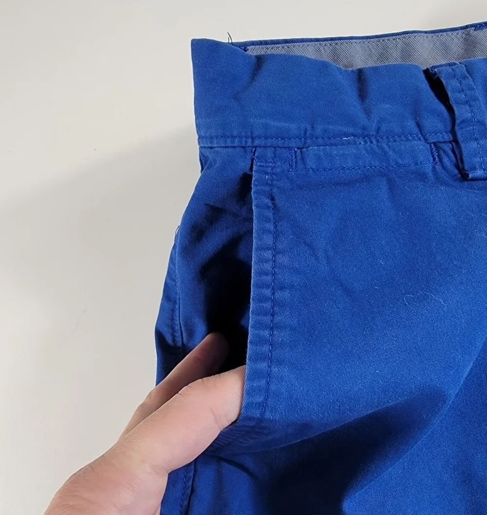 J Crew Club Shorts Mens Size 30 x 11 Blue Flat Front Chino
